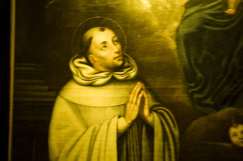 Cuadro de San Bernardo ante la Virgen y el niño